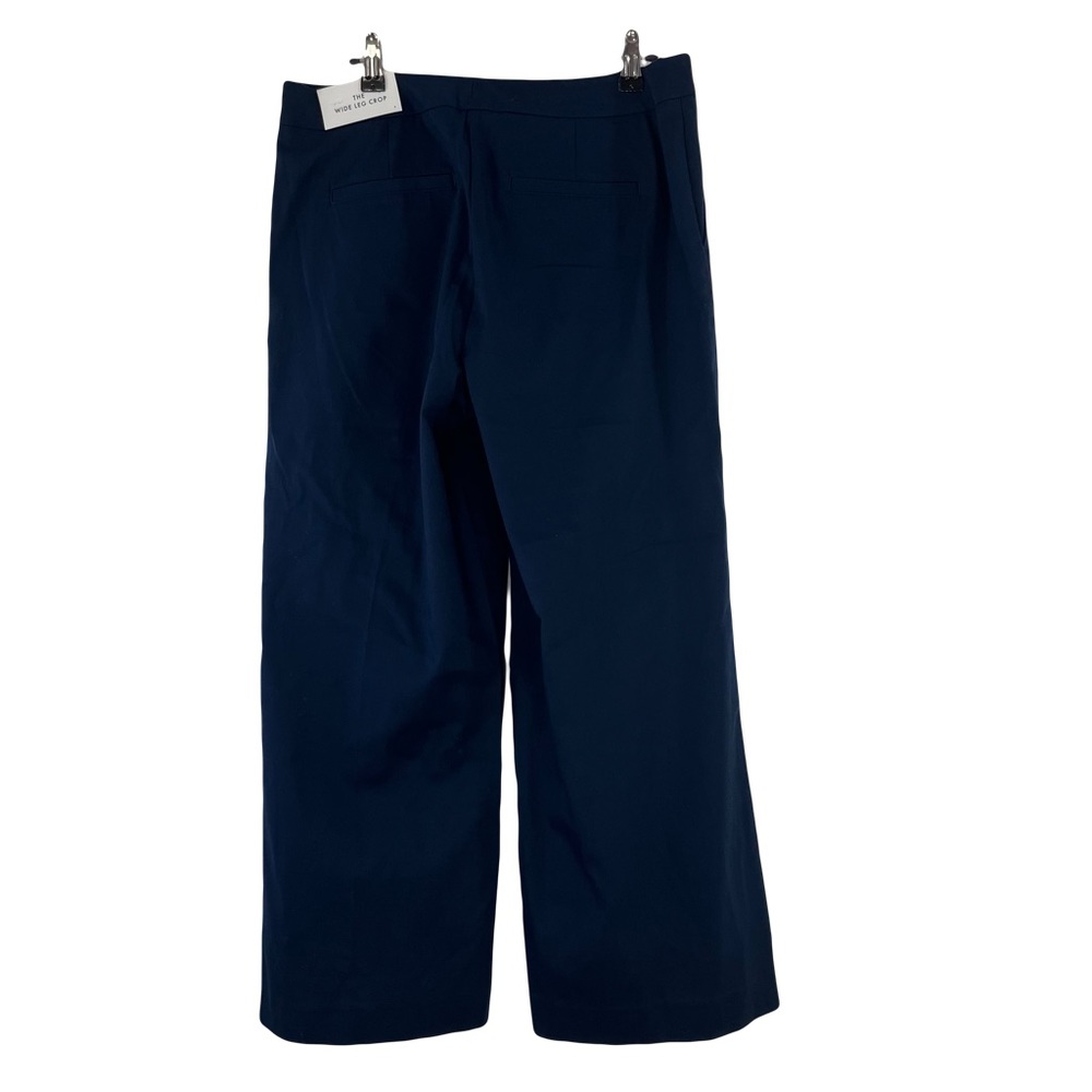 Ann Taylor Factory Woman’s Navy The Wide Leg Crop Pants Porkchop Pockets Size 6 - Picture 3 of 11